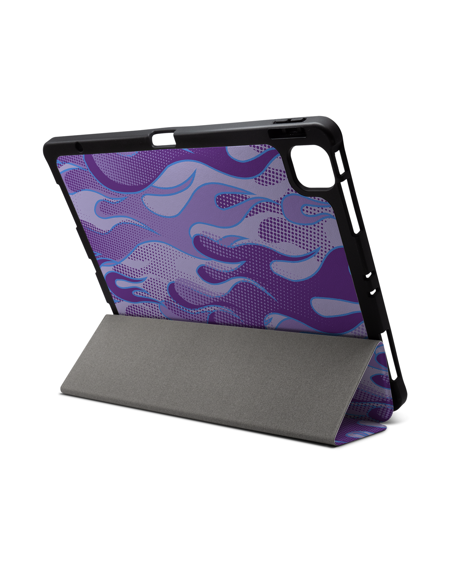 Purple Flames iPad Hülle mit Stifthalter für Apple iPad Pro 6 12.9