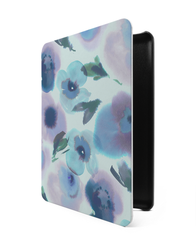 Watercolour Flowers Blue eBook Reader Smart Case für Amazon New Kindle (2019)