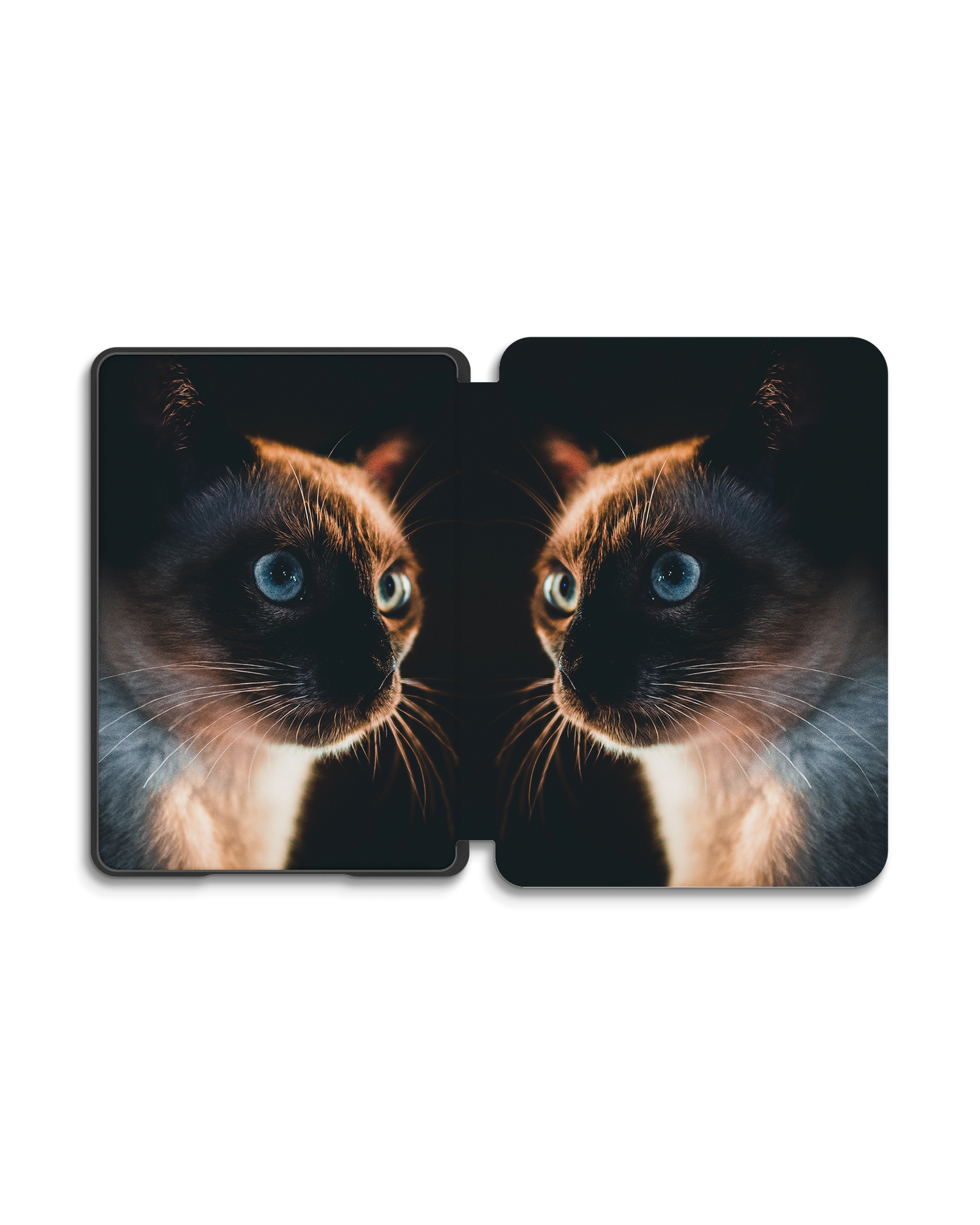 Siamese Cat eBook Reader Smart Case für Amazon New Kindle (2019): Geöffnet Außenansicht