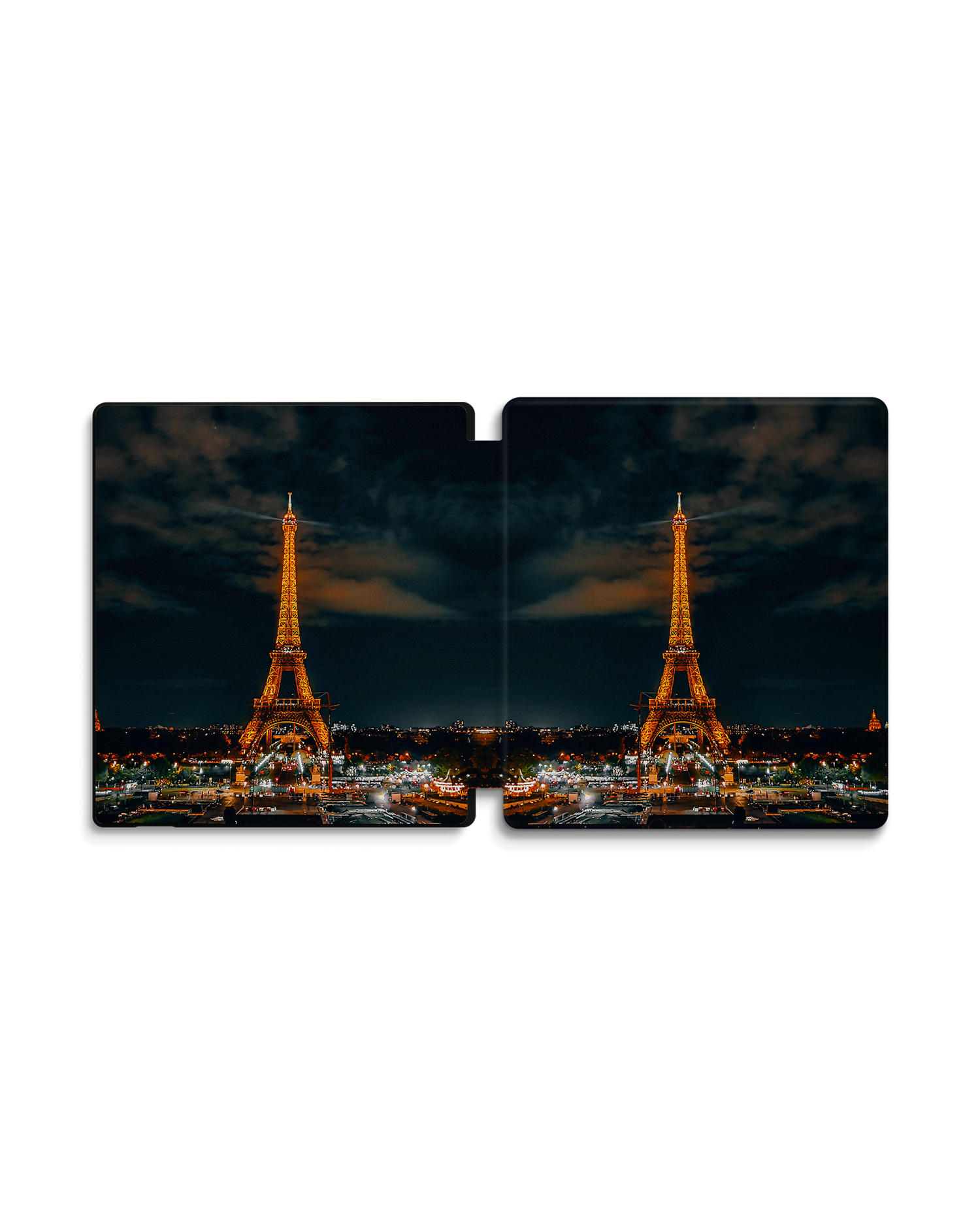 Eiffel Tower By Night eBook Reader Smart Case für Amazon Kindle Oasis: Geöffnet Außenansicht