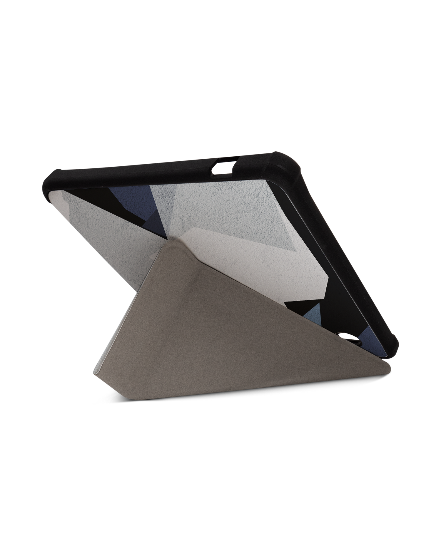 Geometric Camo Blue eBook-Reader Smart Case für tolino vision 5 (2019): Aufgestellt im Querformat