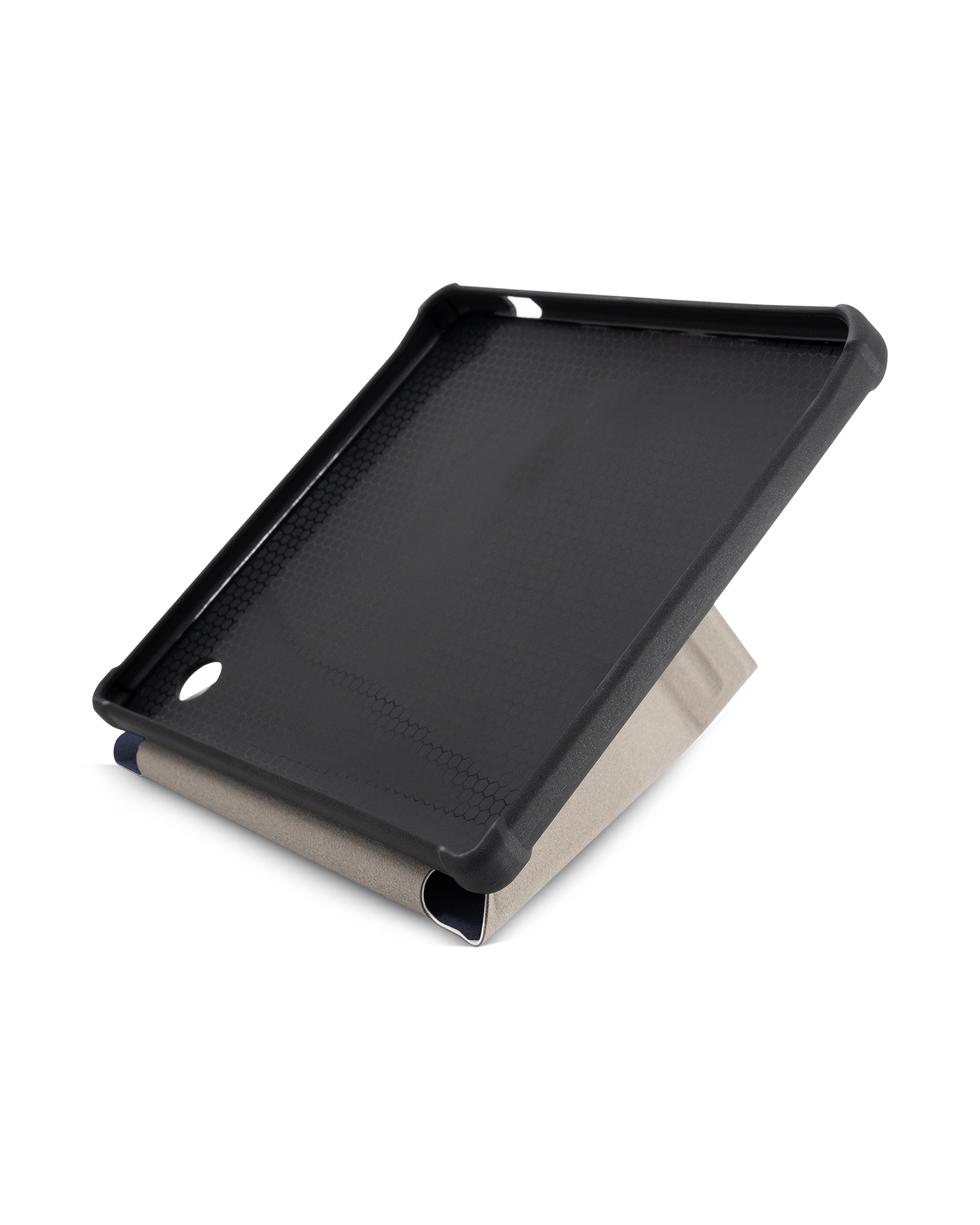 Geometric Camo Blue eBook-Reader Smart Case für tolino vision 5 (2019): Aufgestellt im Querformat Innenansicht
