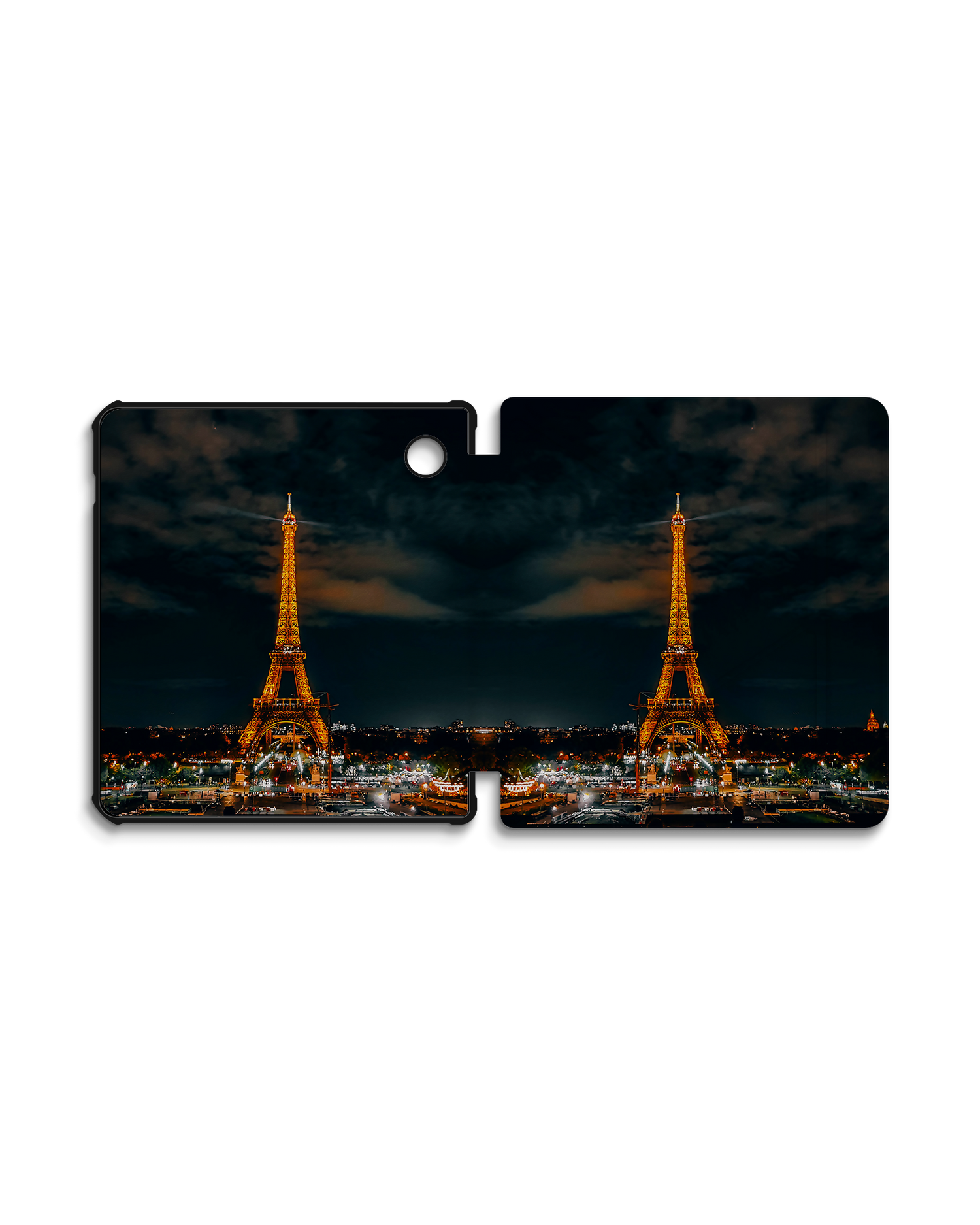 Eiffel Tower By Night eBook-Reader Smart Case für tolino vision 5 (2019): Geöffnet Außenansicht