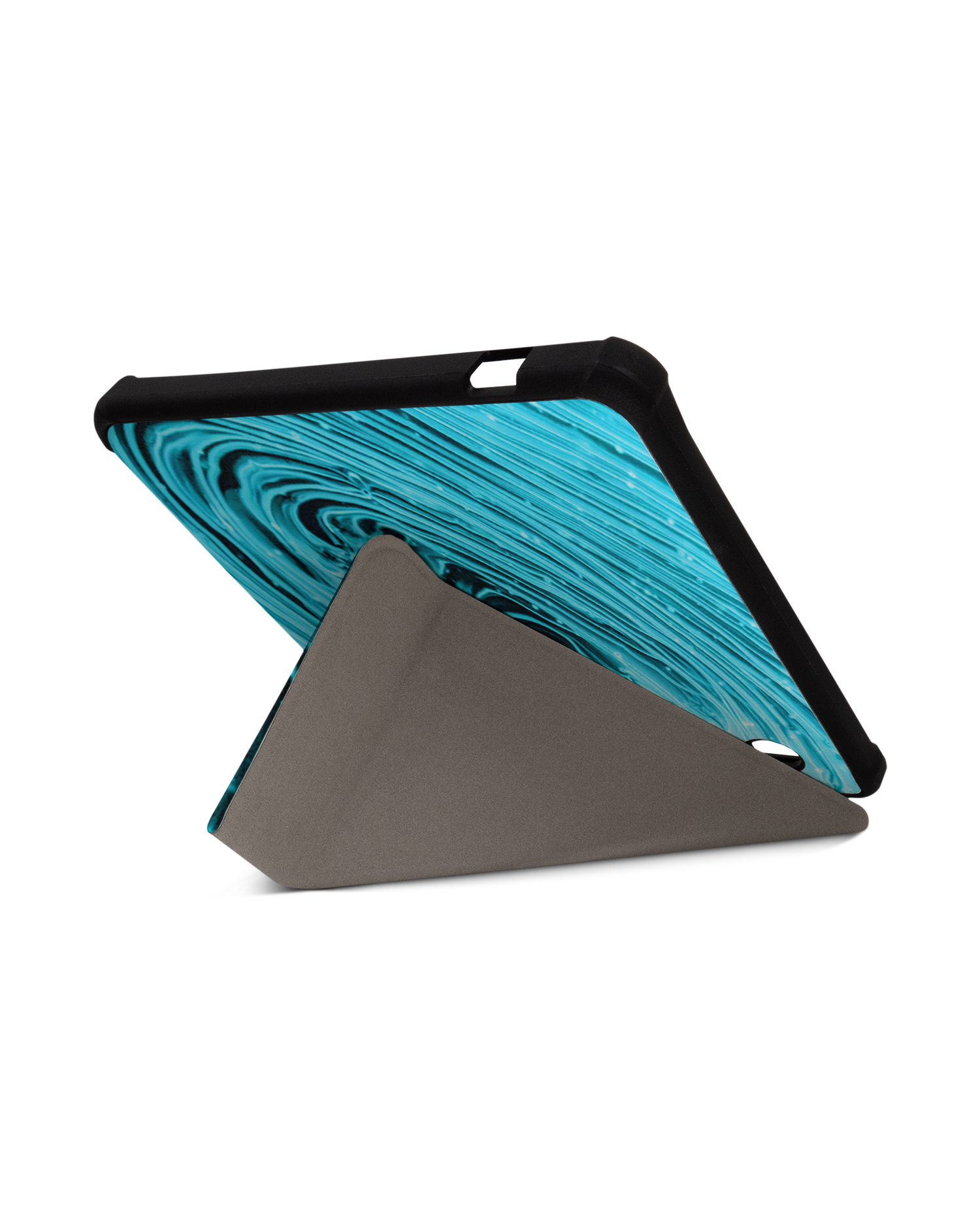 Turquoise Ripples eBook-Reader Smart Case für tolino vision 5 (2019): Aufgestellt im Querformat