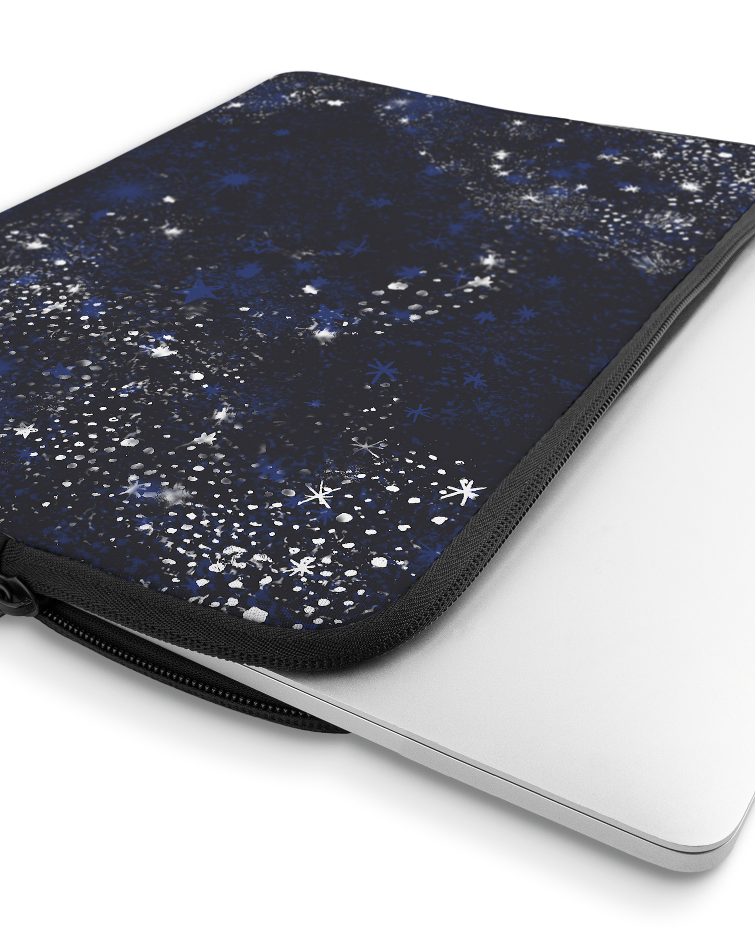 Starry Night Sky Laptophülle 13 Zoll mit Gerät im Inneren