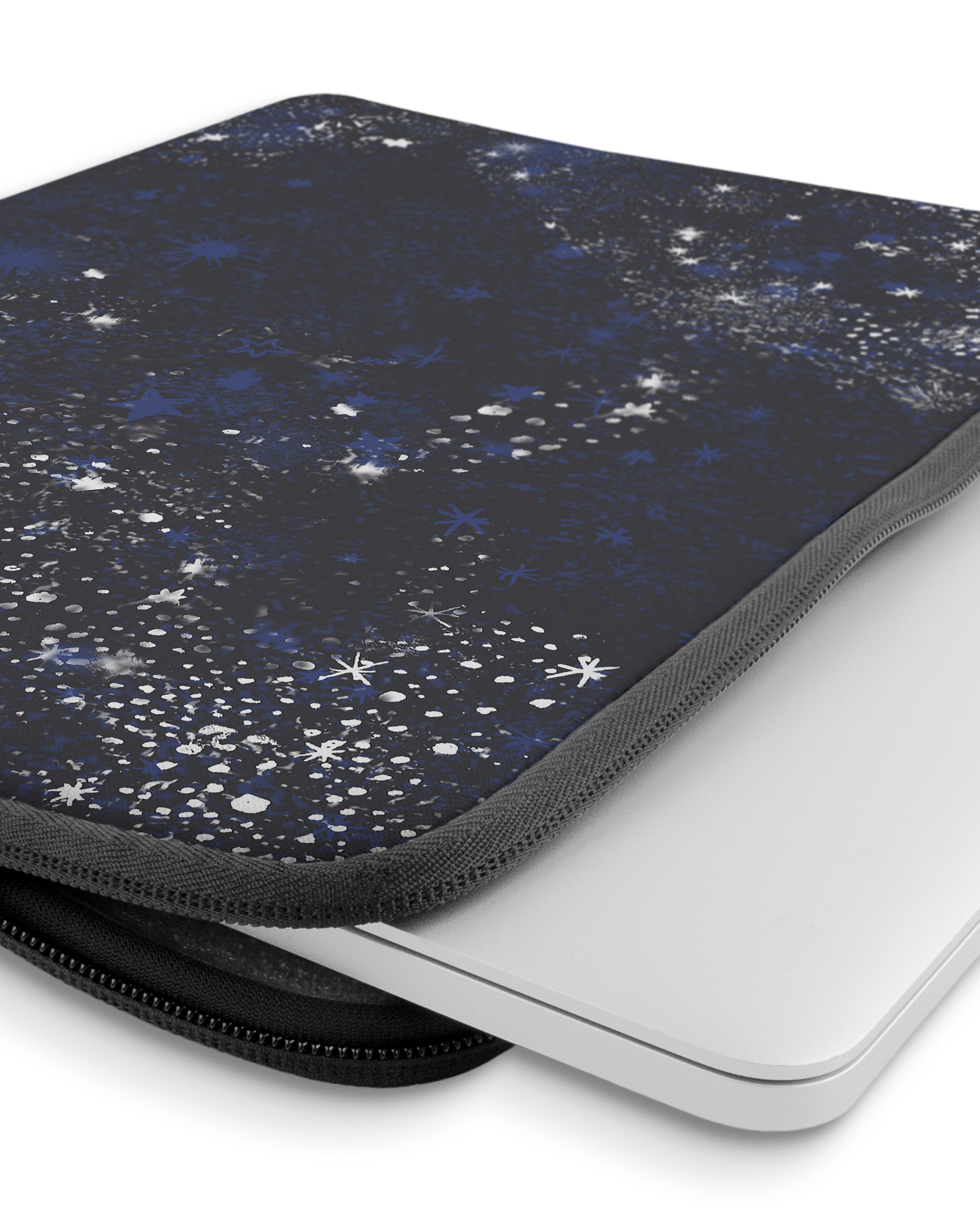 Starry Night Sky Laptophülle 14 Zoll mit Gerät im Inneren