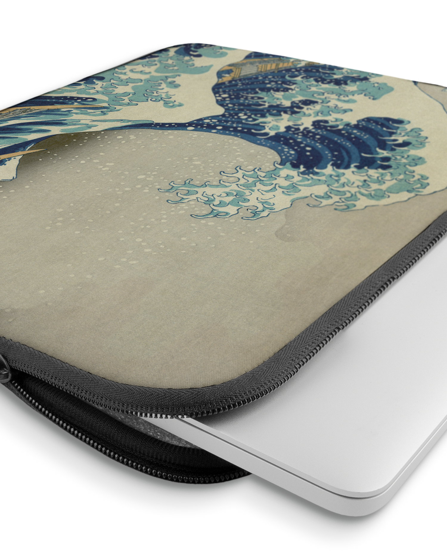 Great Wave Off Kanagawa By Hokusai Laptophülle 15 Zoll mit Gerät im Inneren