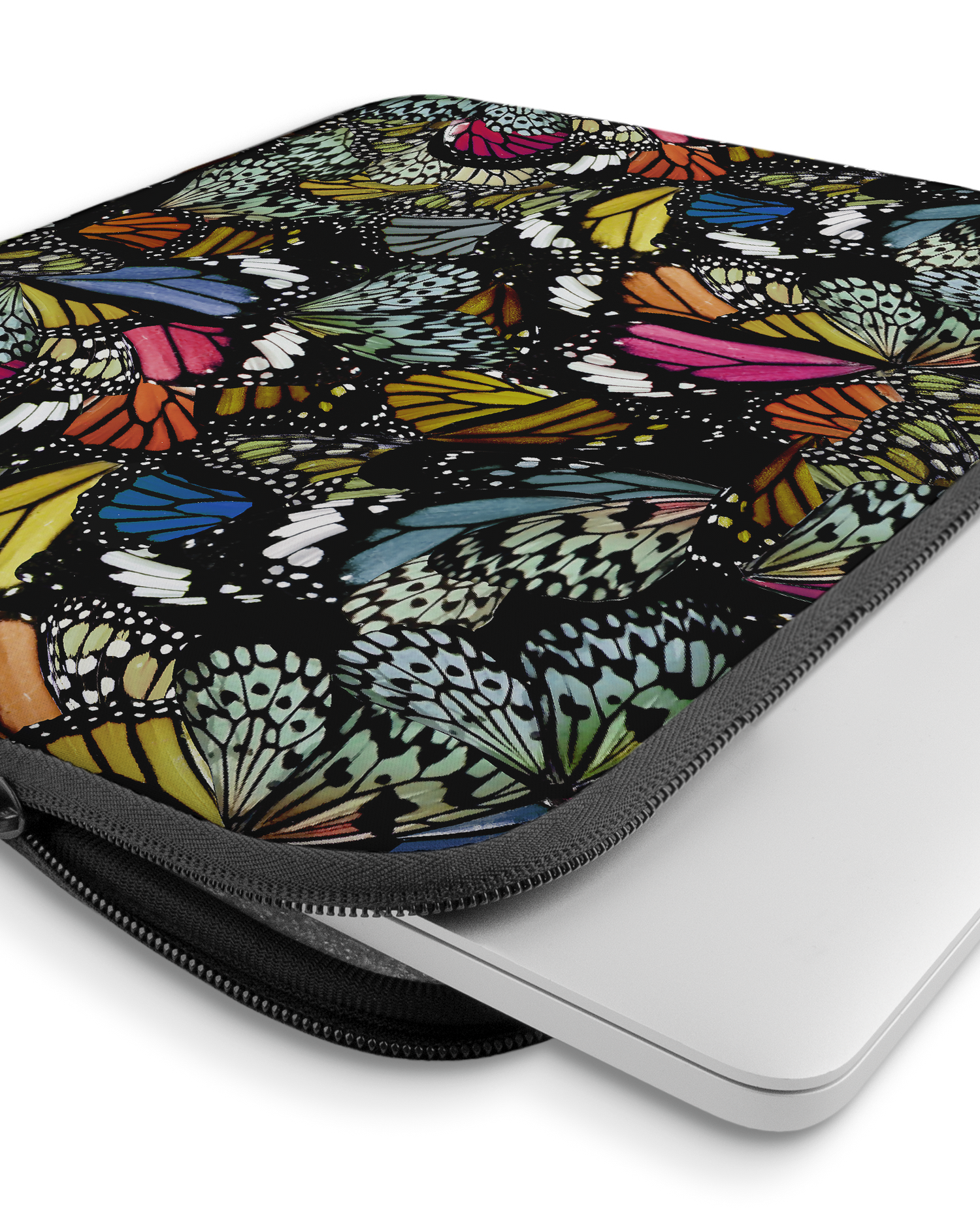 Psychedelic Butterflies Laptophülle 15 Zoll mit Gerät im Inneren