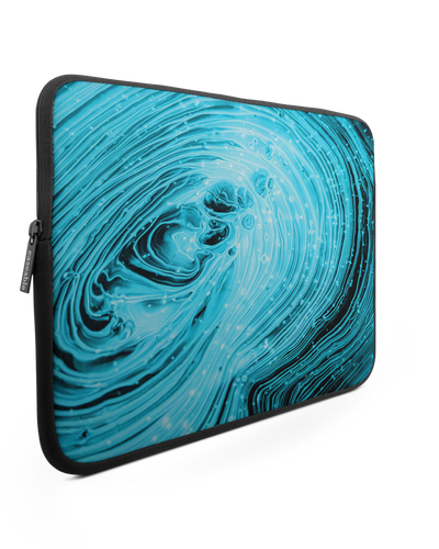 Turquoise Ripples Laptophülle 15 Zoll