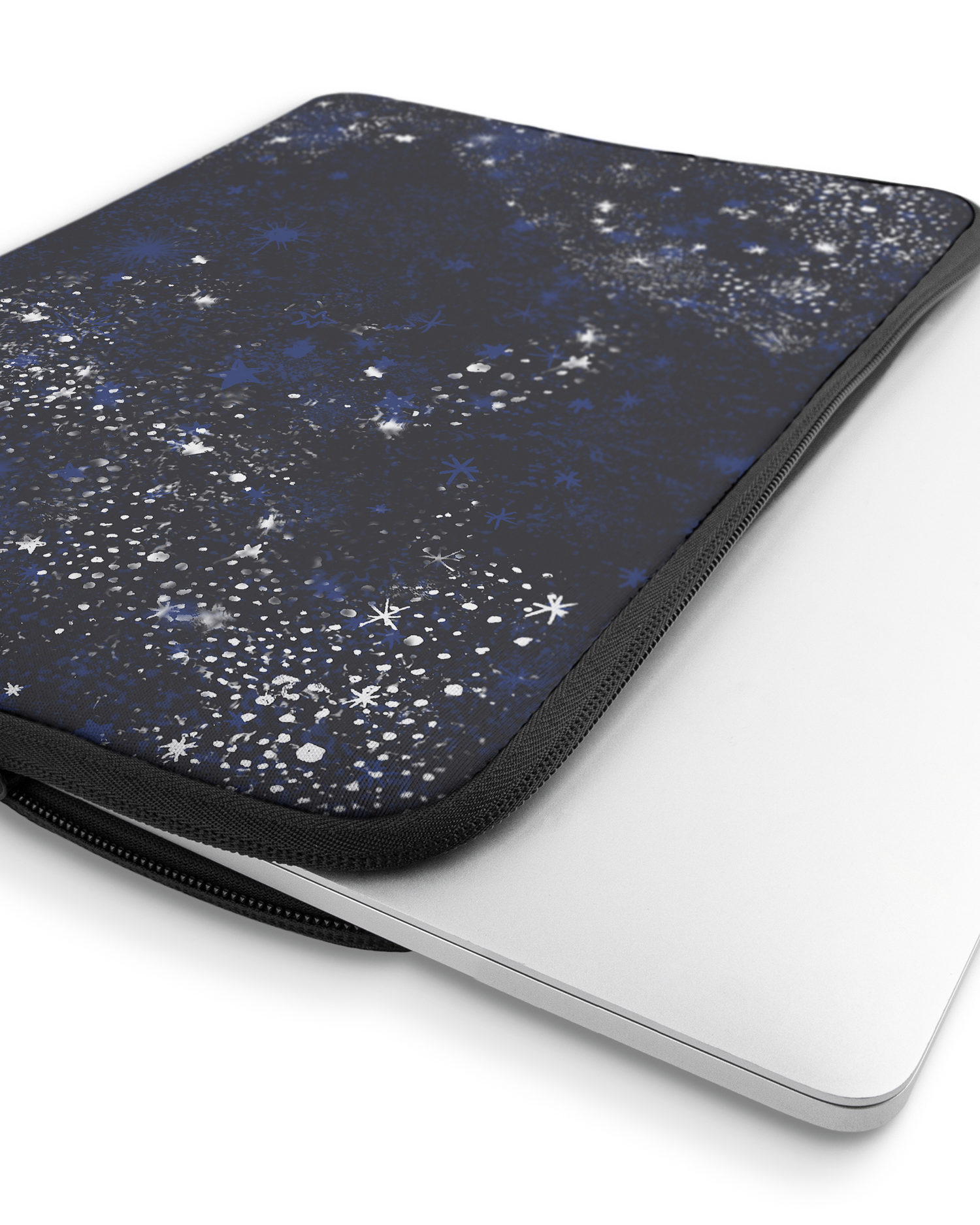 Starry Night Sky Laptophülle 16 Zoll mit Gerät im Inneren