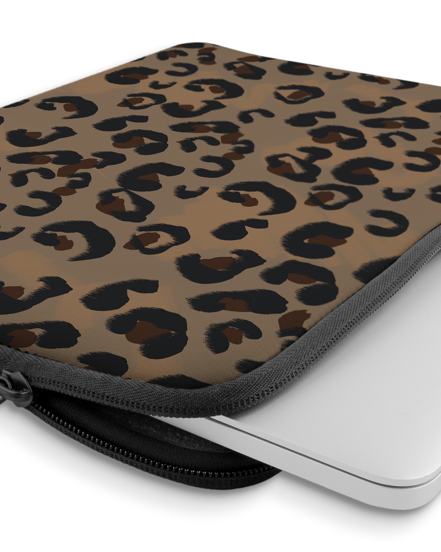 Leopard Repeat Laptophülle 13-14 Zoll mit Gerät im Inneren