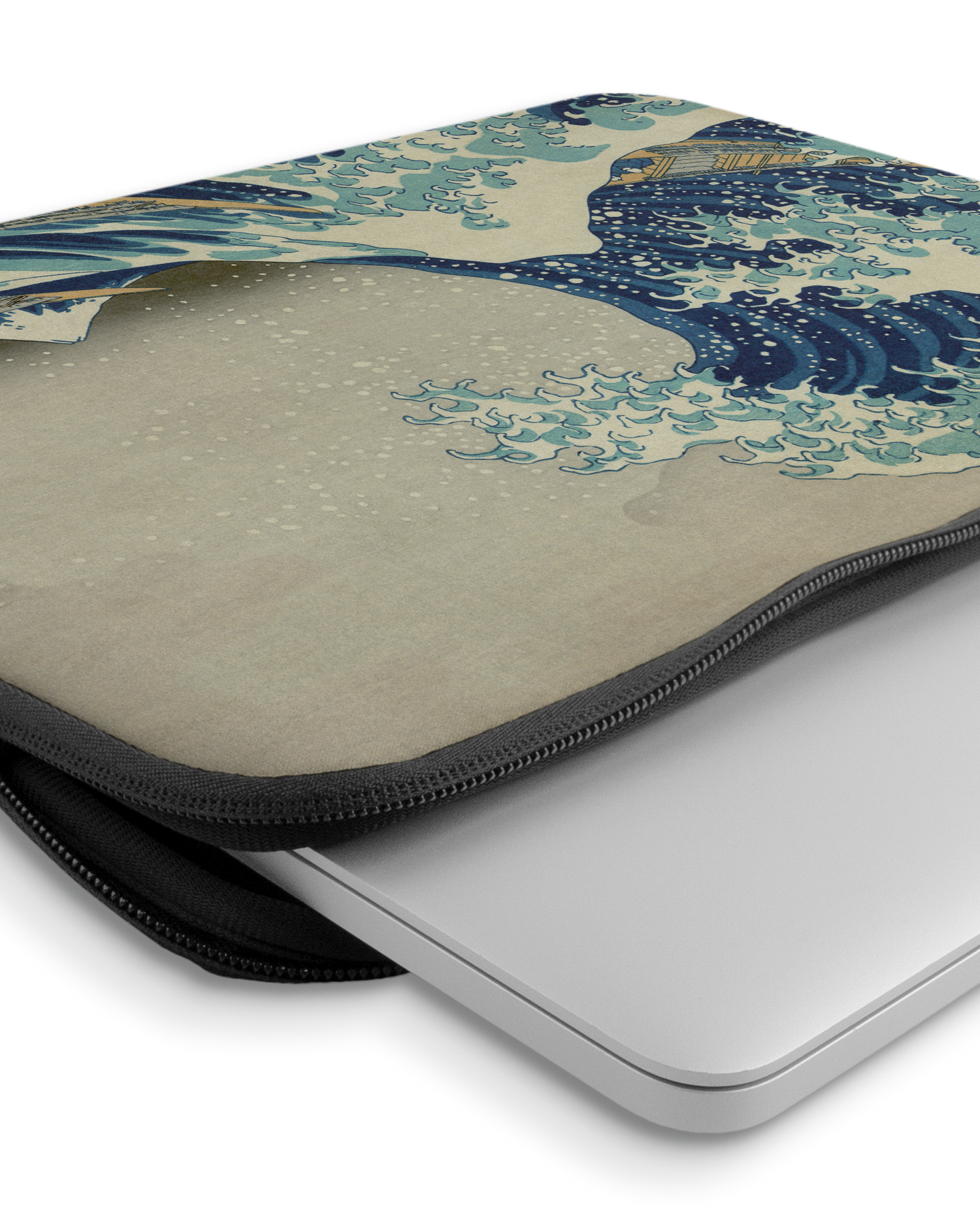 Great Wave Off Kanagawa By Hokusai Laptophülle 14-15 Zoll mit Gerät im Inneren