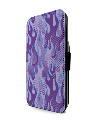 Purple Flames Handy Klapphülle Apple iPhone 13 Pro