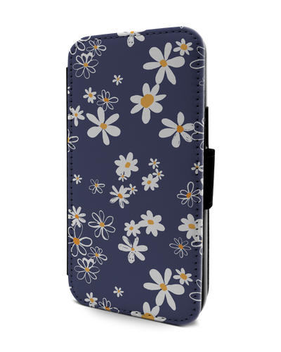 Navy Daisies Handy Klapphülle Apple iPhone 13 mini
