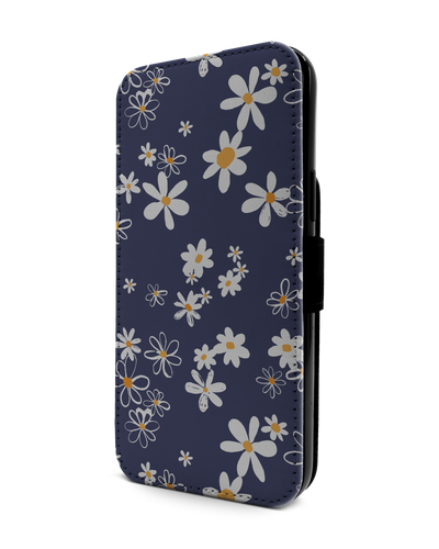 Navy Daisies Handy Klapphülle Apple iPhone 13 Pro Max