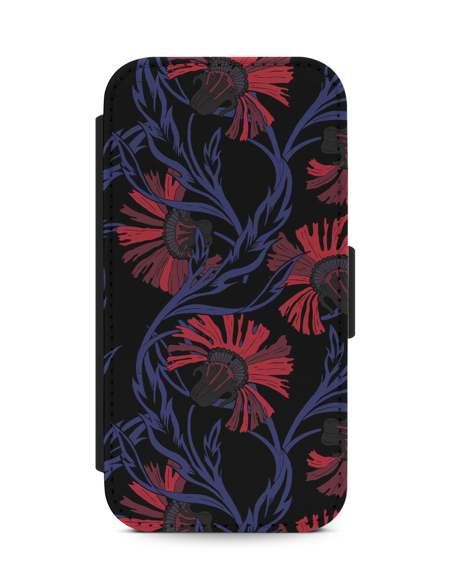 Midnight Floral Handy Klapphülle Apple iPhone 7, Apple iPhone 8, Apple iPhone SE (2020), Apple iPhone SE (2022): Vorderansicht