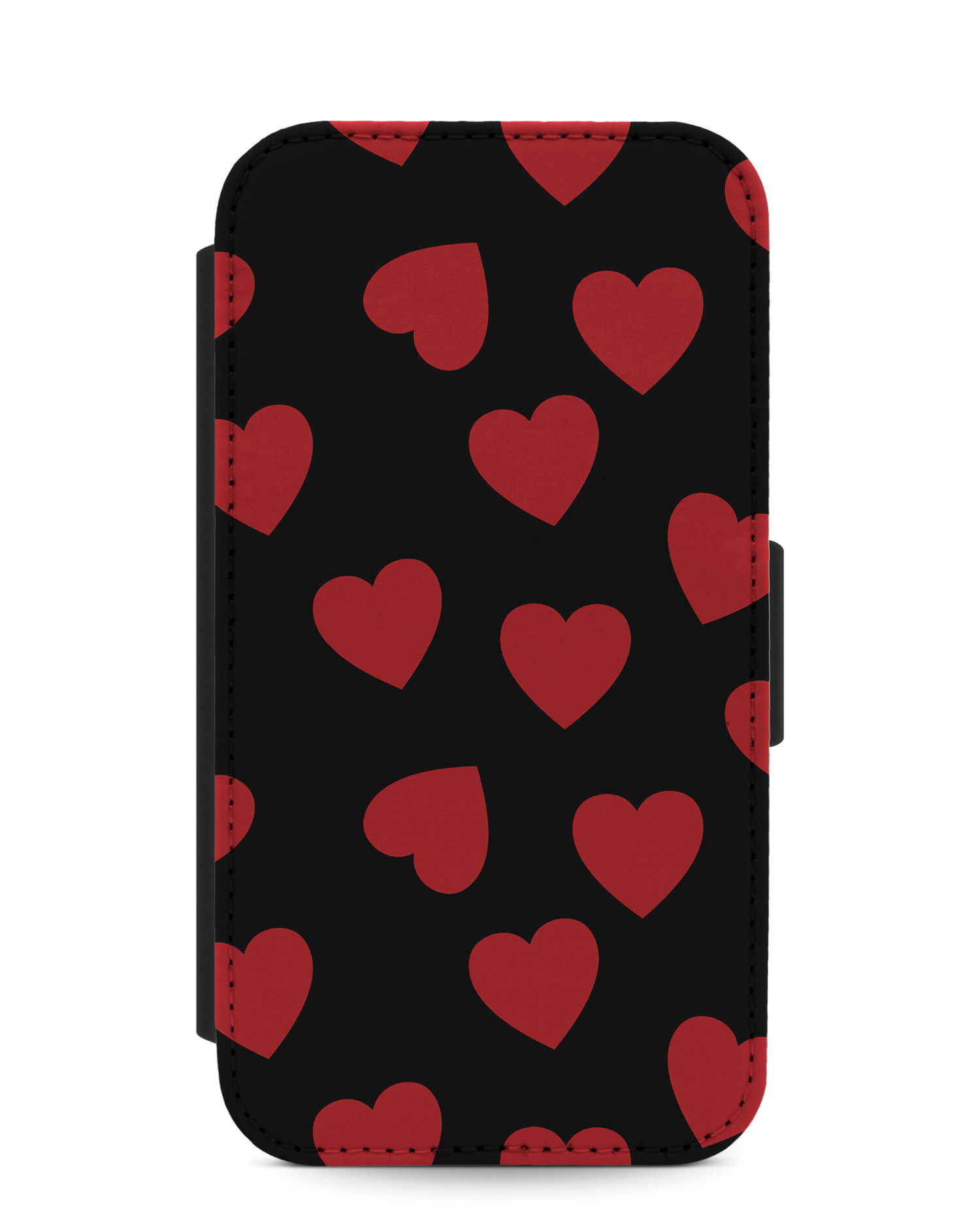 Repeating Hearts Handy Klapphülle Apple iPhone X, Apple iPhone XS: Vorderansicht