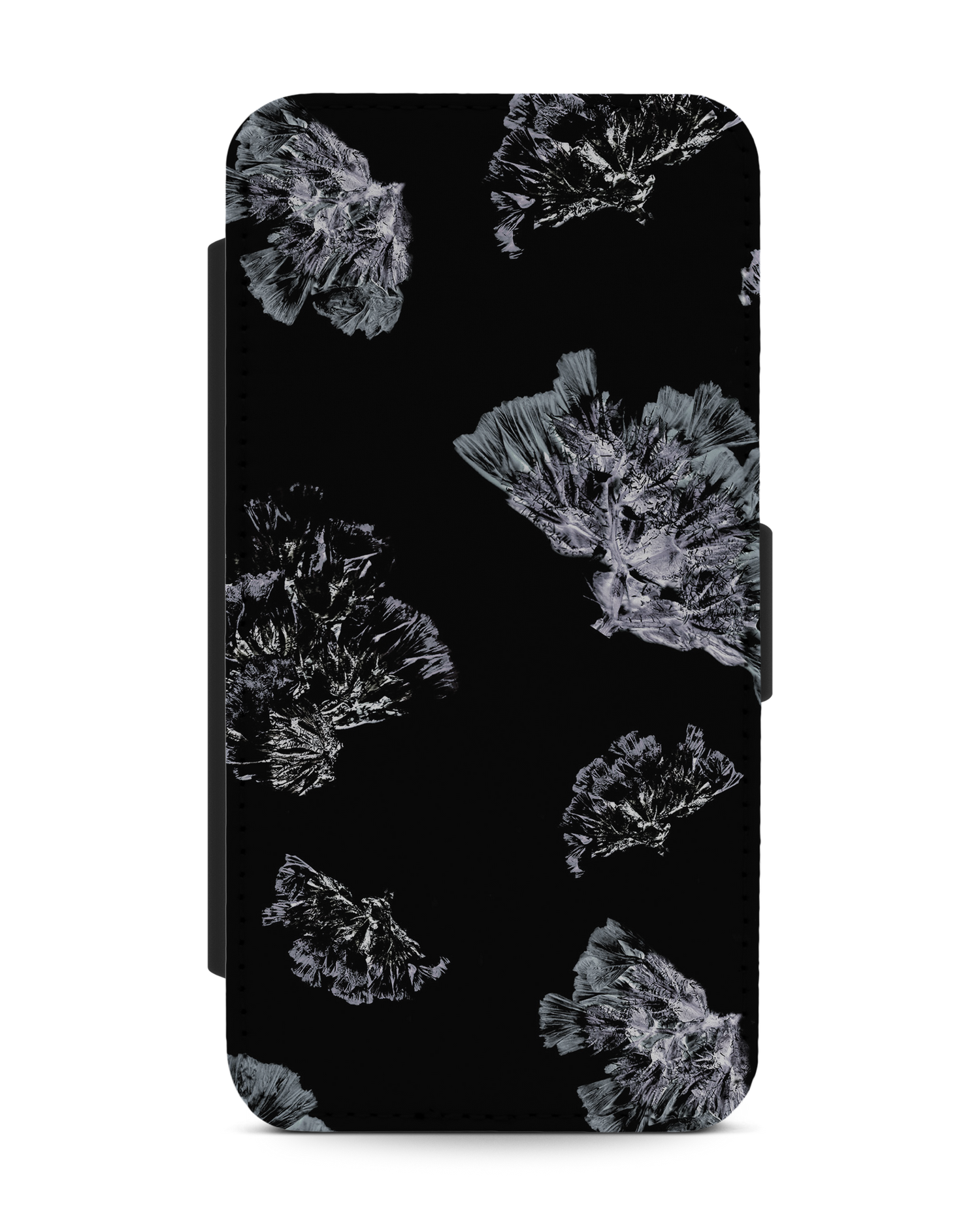 Silver Petals Handy Klapphülle Apple iPhone XR: Vorderansicht
