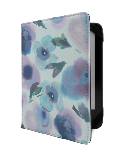 Watercolour Flowers Blue eBook Reader Hülle XS