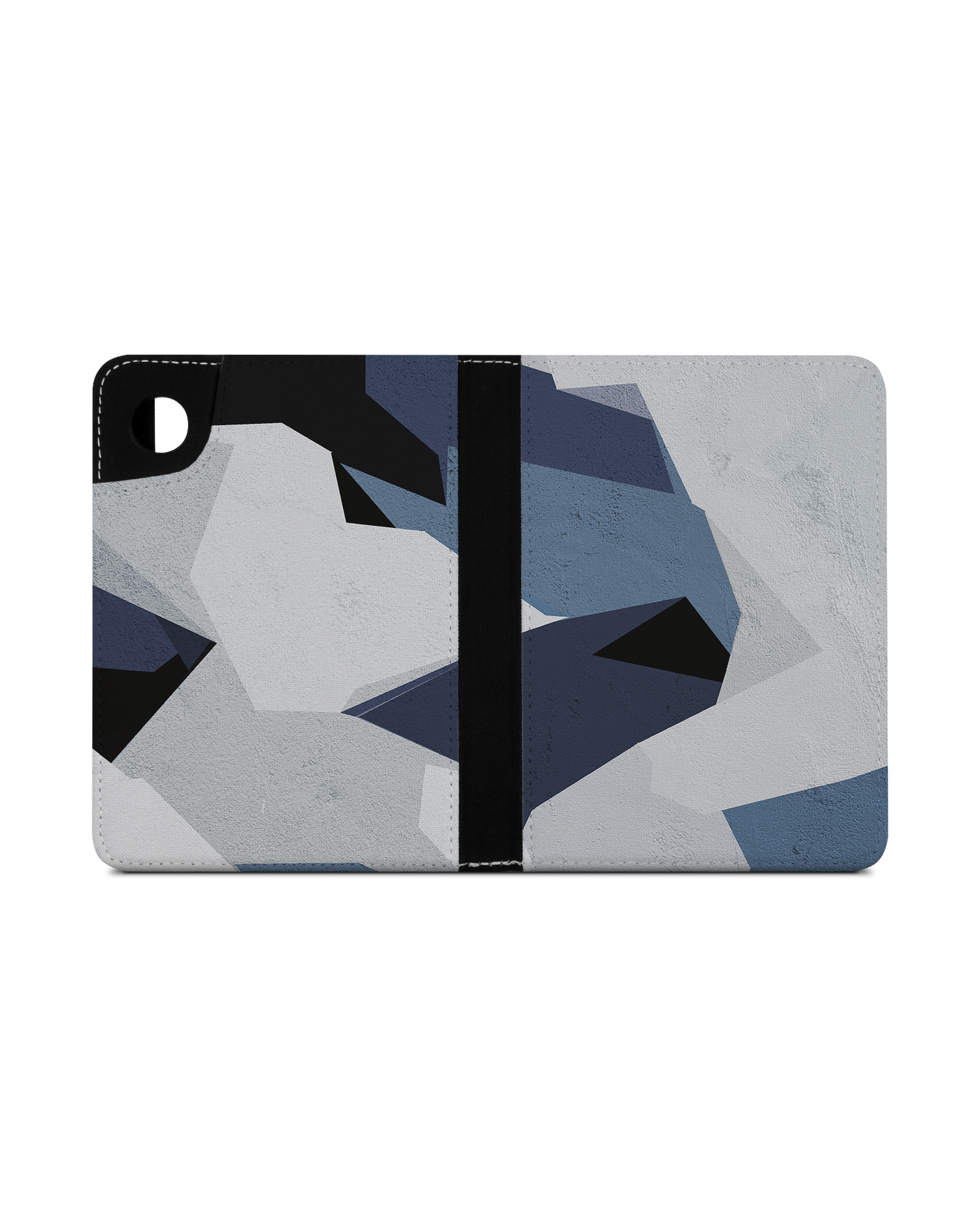Geometric Camo Blue eBook-Reader Hülle für tolino shine 4: Geöffnet Außenansicht