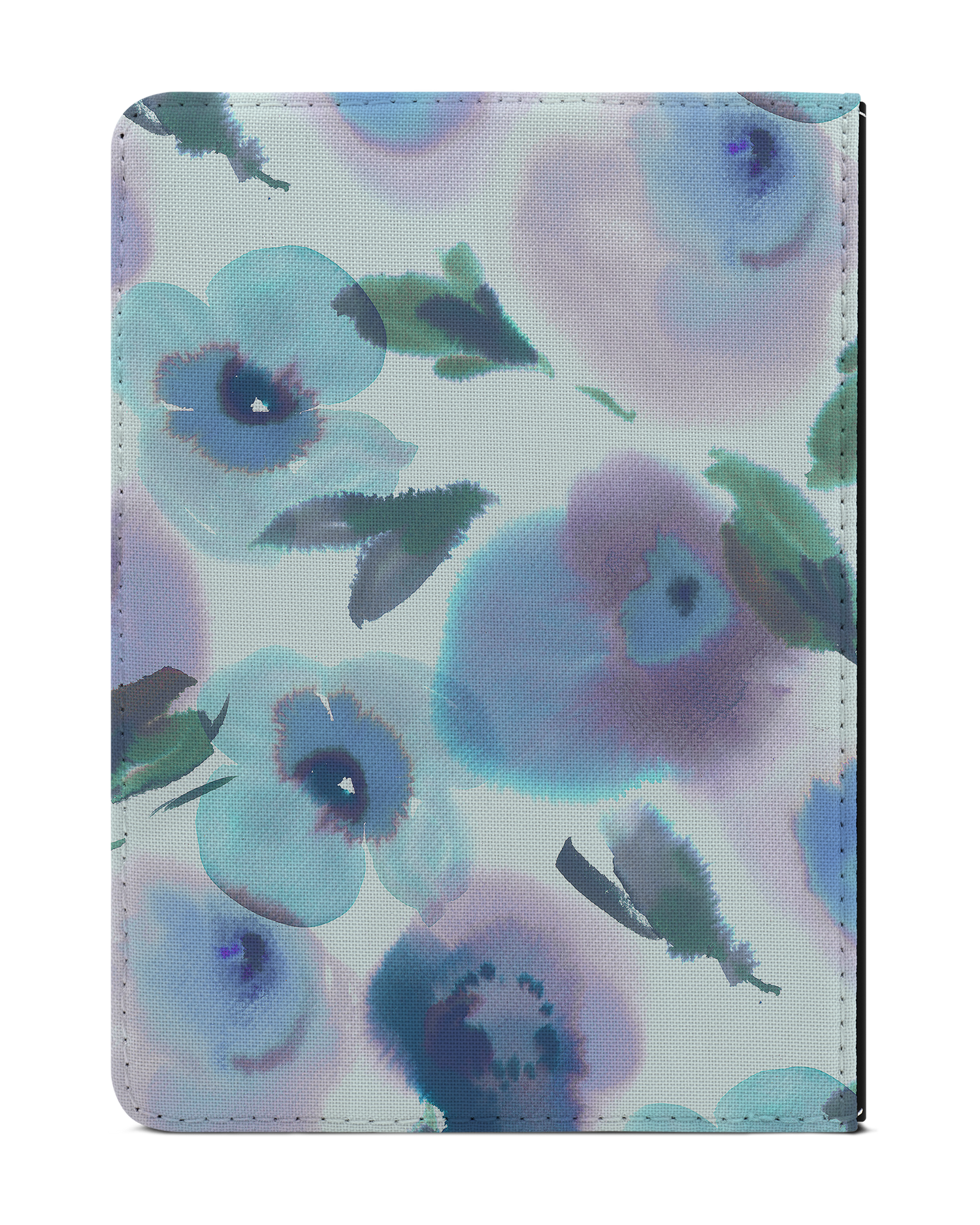 Watercolour Flowers Blue eBook Reader Hülle für tolino vision 1 bis 4 HD: Rückseite