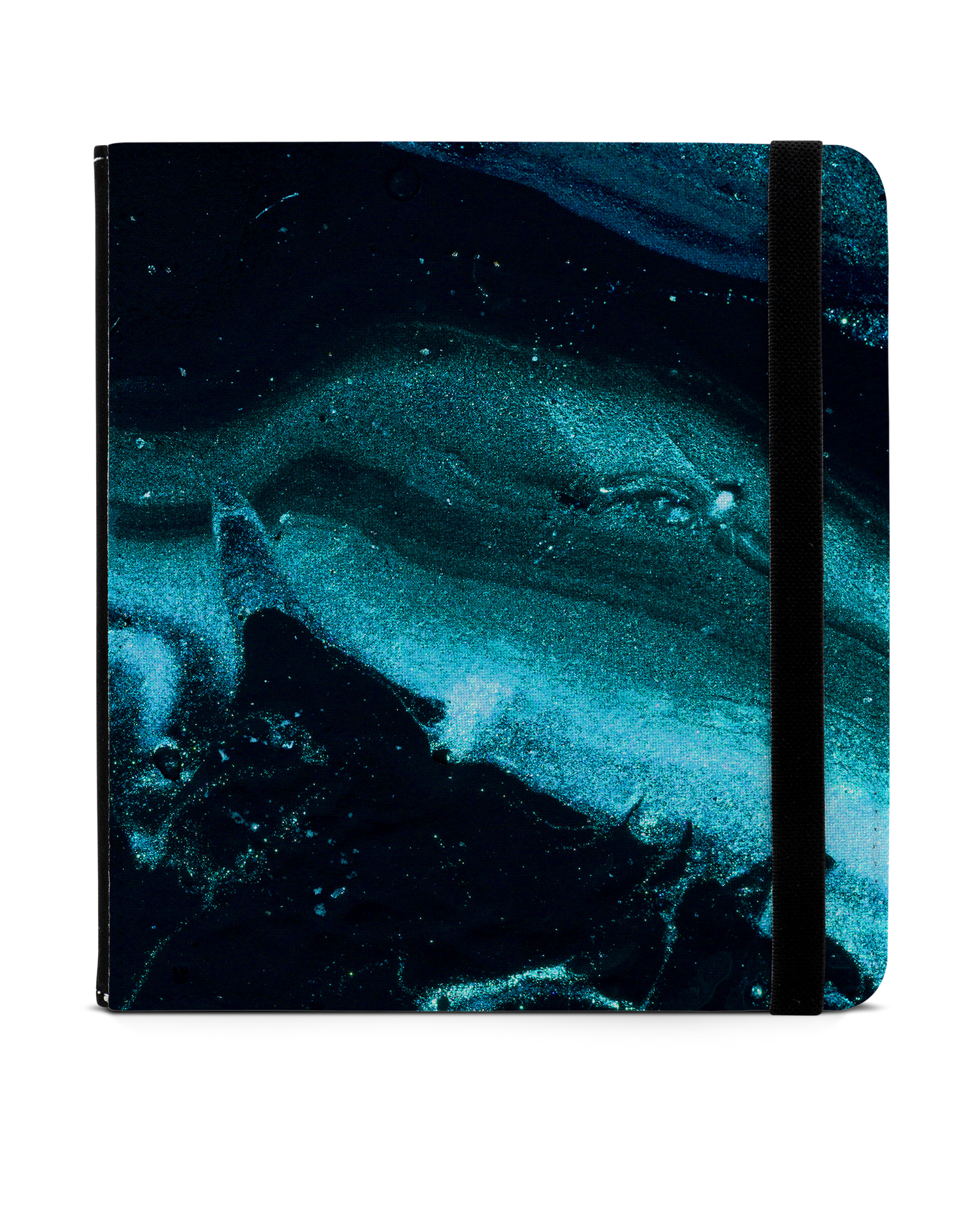Deep Turquoise Sparkle eBook Reader Hülle für tolino vision 6: Frontansicht