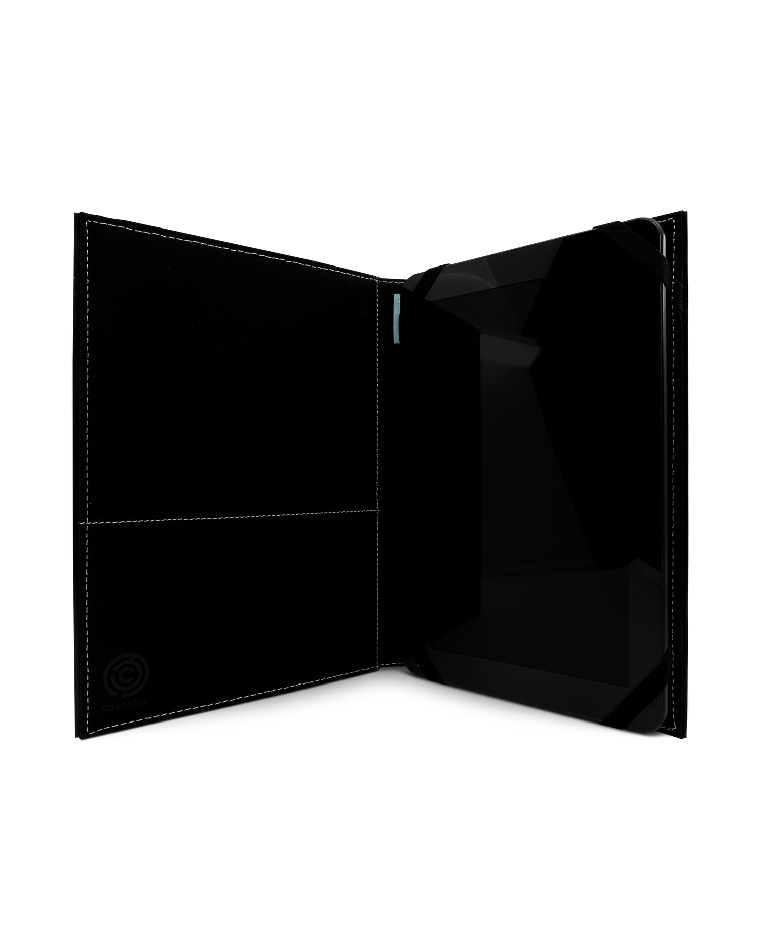 Geometric Camo Blue Tablet Hülle M: Geöffnet Innenansicht