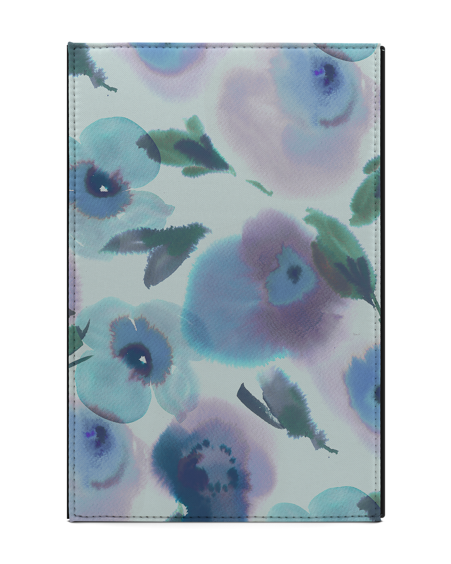 Watercolour Flowers Blue Tablet Hülle L: Rückseite