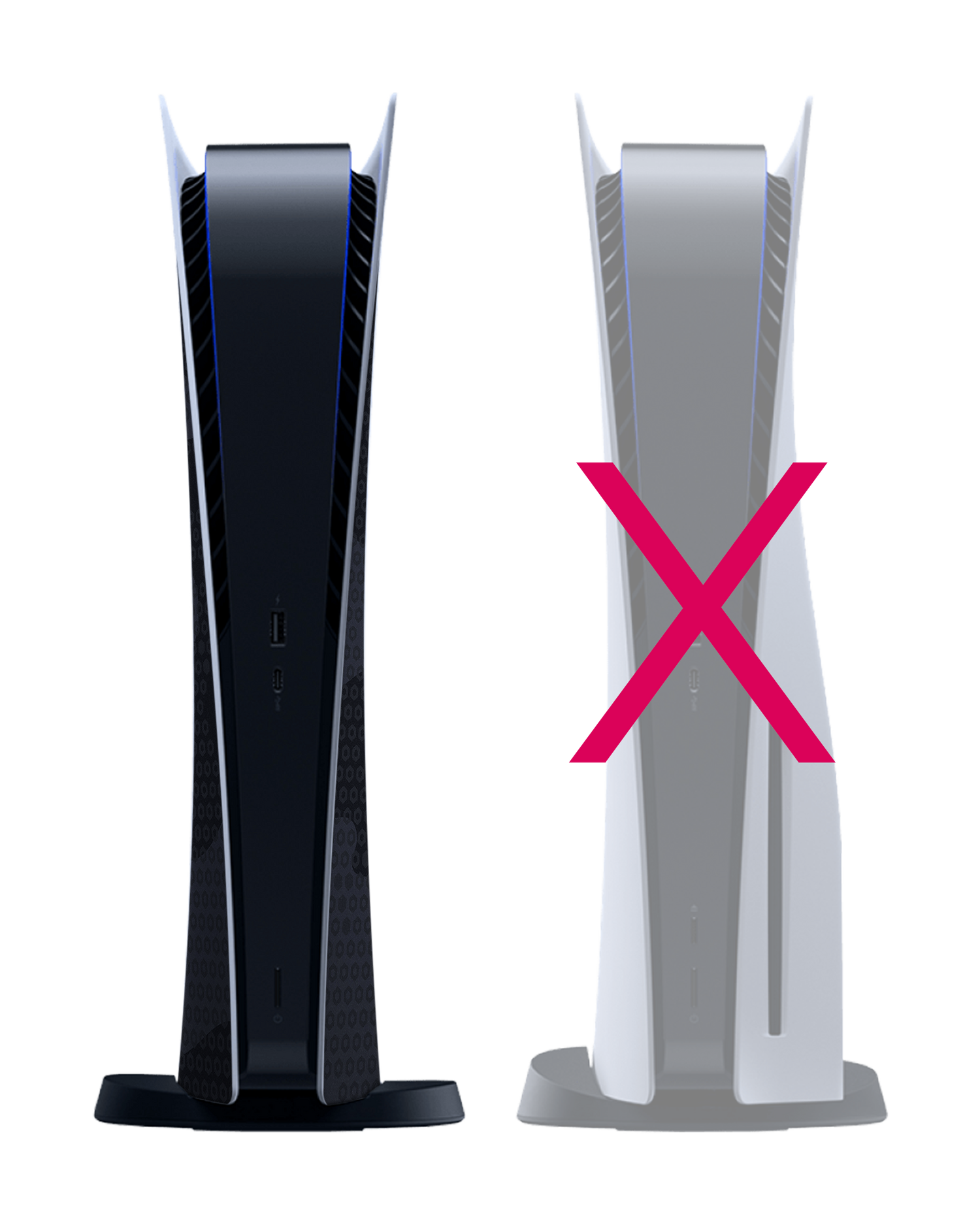 Spec Ops Dark Konsolen Aufkleber für Sony PlayStation 5 Digital Edition: Frontansicht