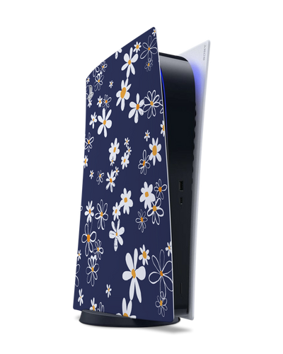 Navy Daisies Konsolen Aufkleber für Sony PlayStation 5 Digital Edition