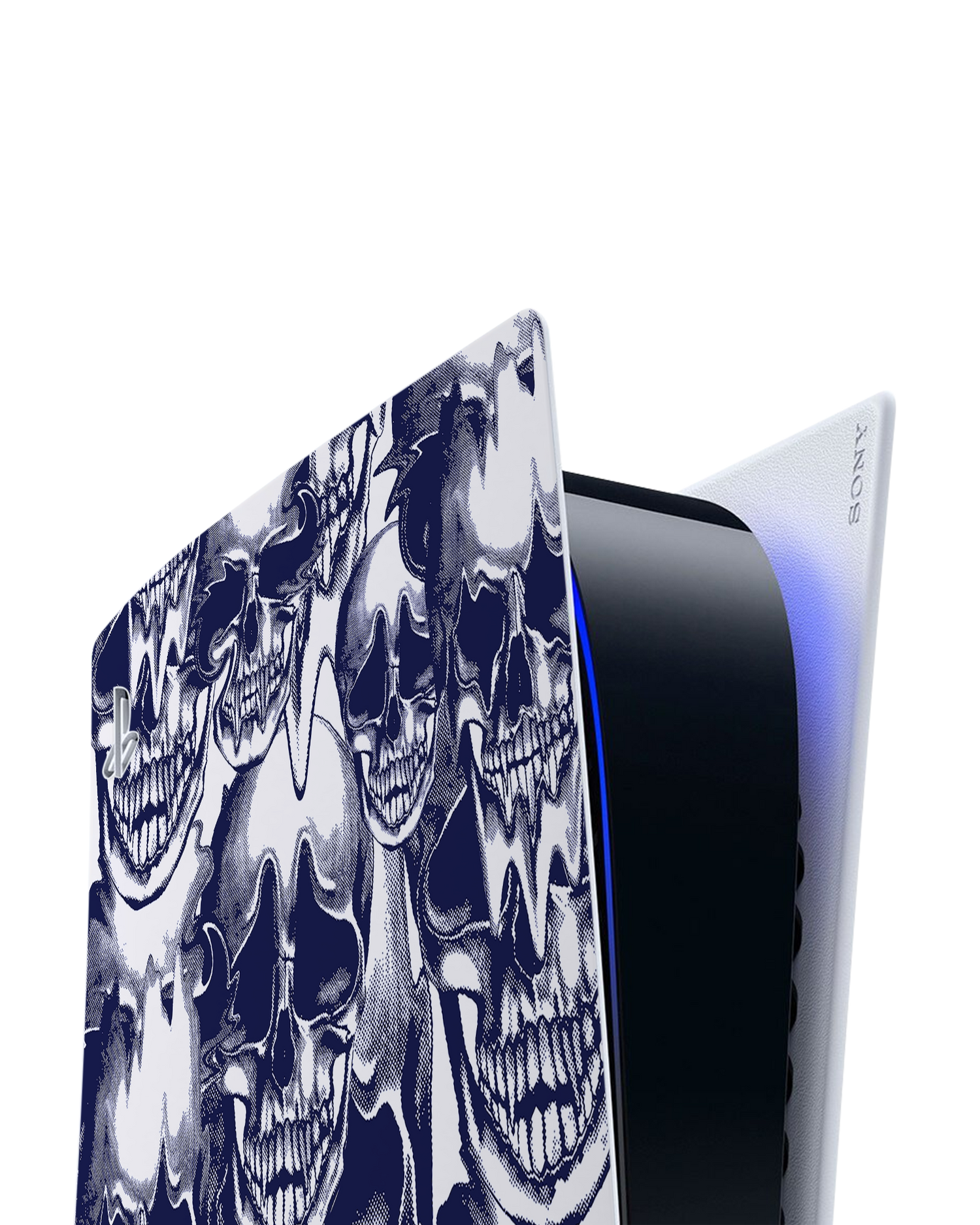 Warped Skulls Konsolen Aufkleber für Sony PlayStation 5 Digital Edition: Detailansicht