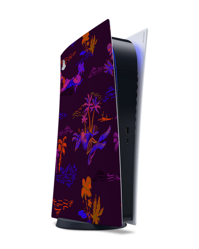 Neon Aloha Konsolen Aufkleber für Sony PlayStation 5 Digital Edition