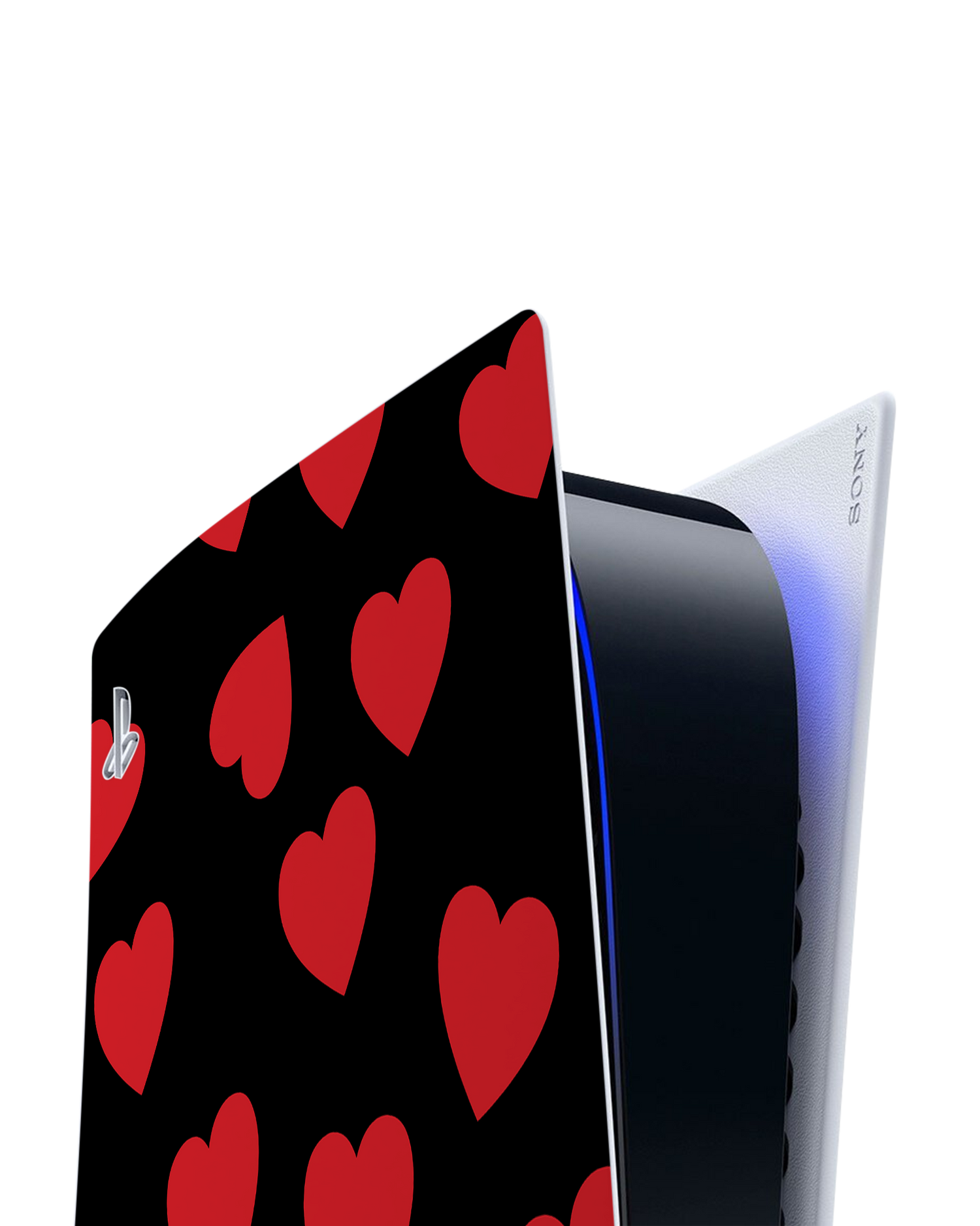 Repeating Hearts Konsolen Aufkleber für Sony PlayStation 5 Digital Edition: Detailansicht