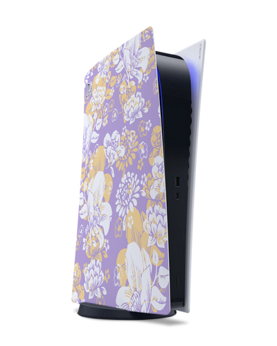 Lavender Floral Konsolen Aufkleber für Sony PlayStation 5 Digital Edition