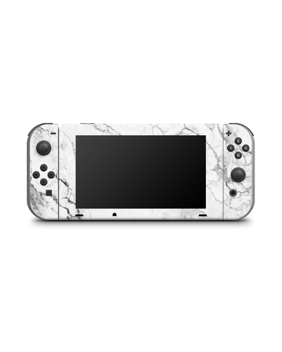 White Marble Konsolen Aufkleber für Nintendo Switch