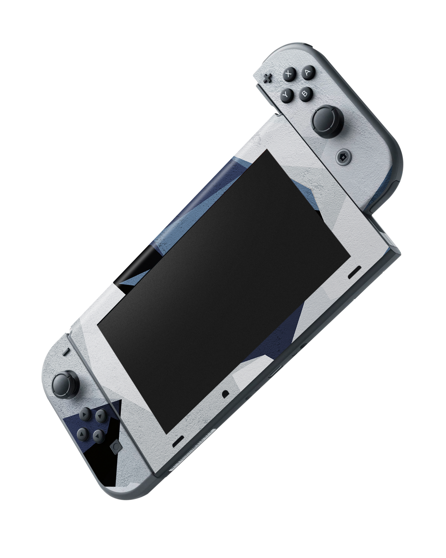 Geometric Camo Blue Konsolen Aufkleber für Nintendo Switch: Joy-Con wird abgenommen