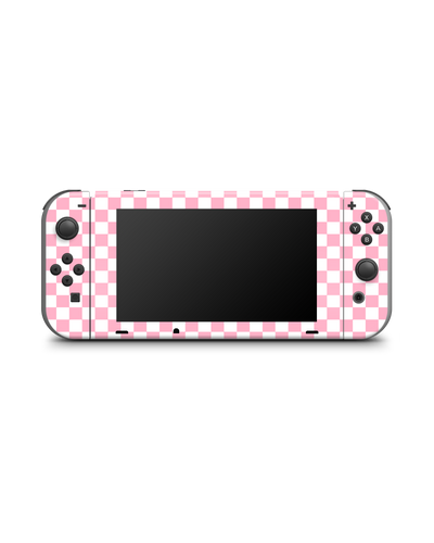 Pink Checkerboard Konsolen Aufkleber für Nintendo Switch