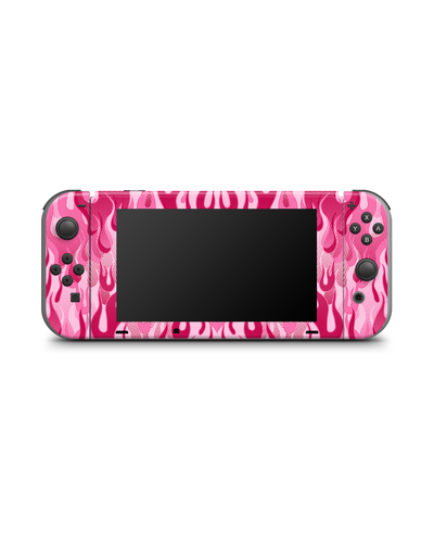 Pink Flames Konsolen Aufkleber für Nintendo Switch