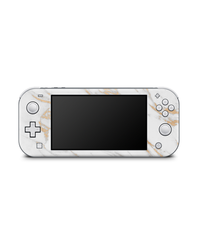 Gold Marble Elegance Konsolen Aufkleber für Nintendo Switch Lite: Frontansicht
