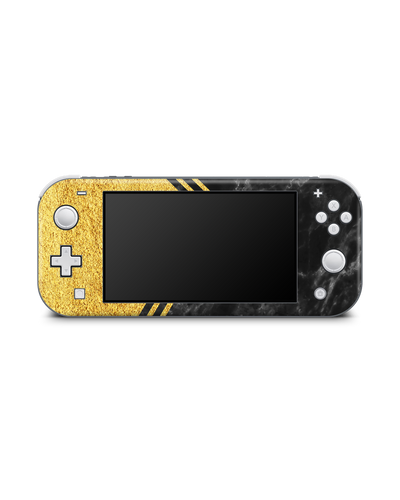 Gold Marble Konsolen Aufkleber für Nintendo Switch Lite: Frontansicht