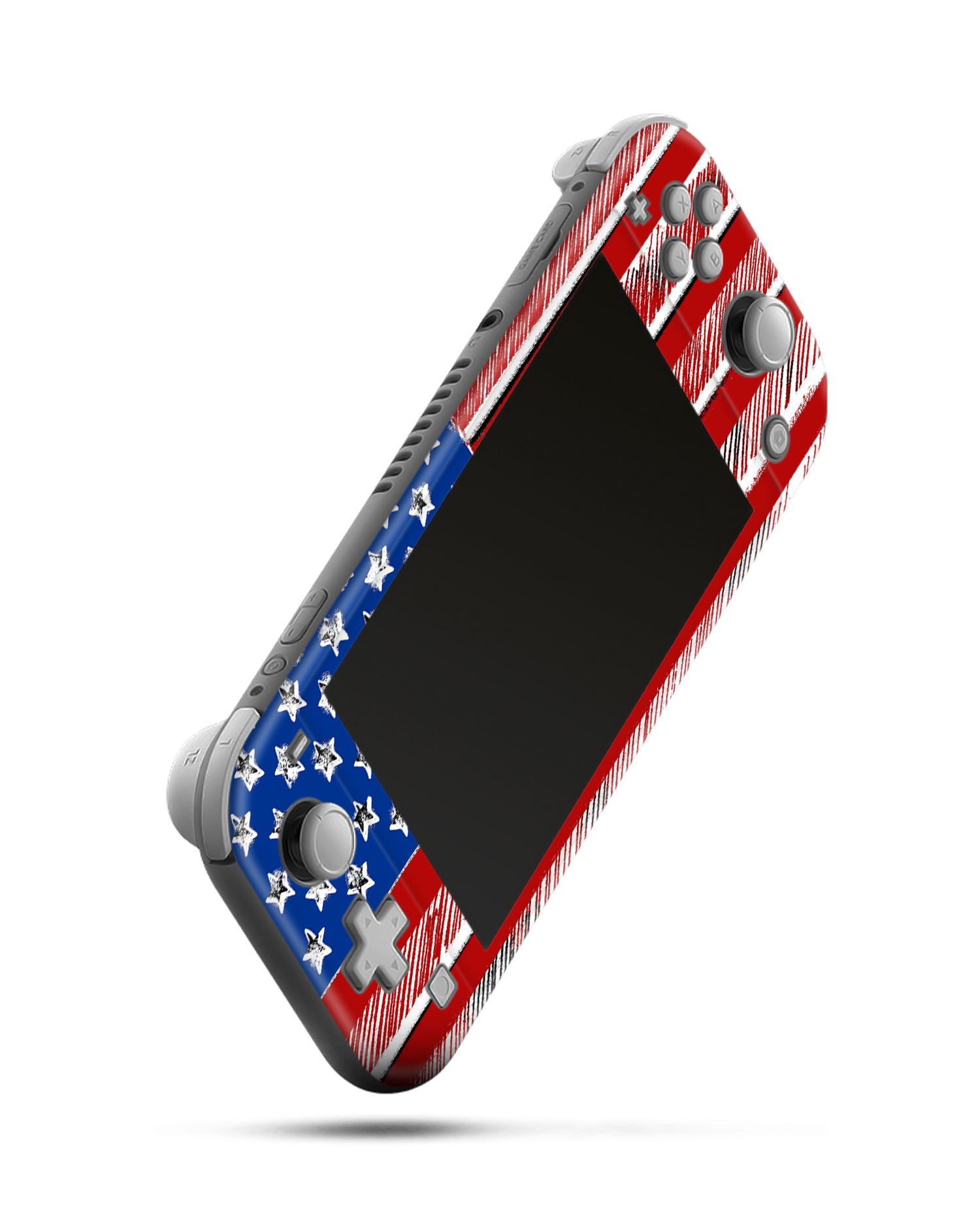 American Flag Color Konsolen Aufkleber für Nintendo Switch Lite: Seitenansicht