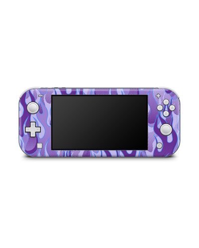 Purple Flames Konsolen Aufkleber für Nintendo Switch Lite: Frontansicht