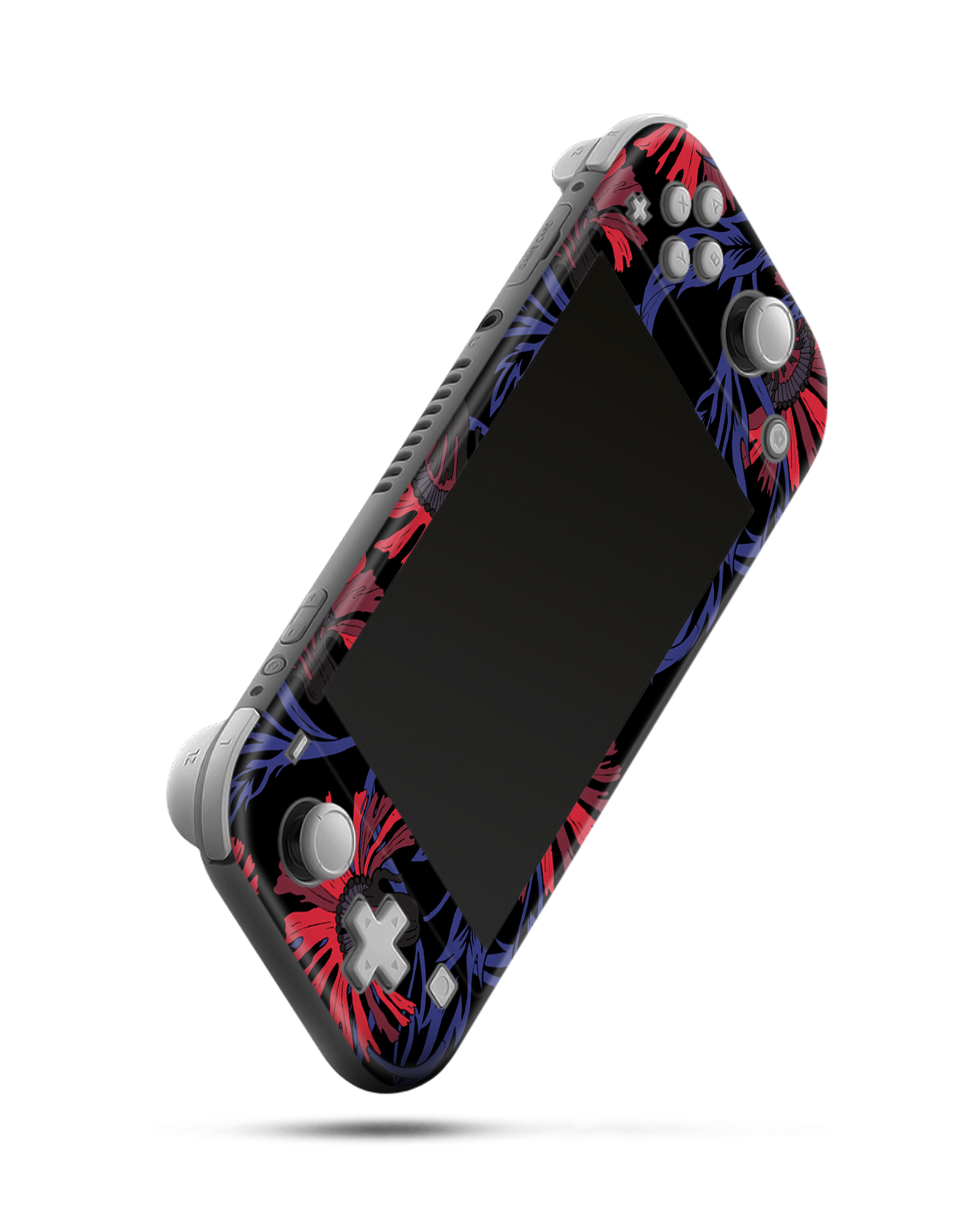 Midnight Floral Konsolen Aufkleber für Nintendo Switch Lite: Seitenansicht