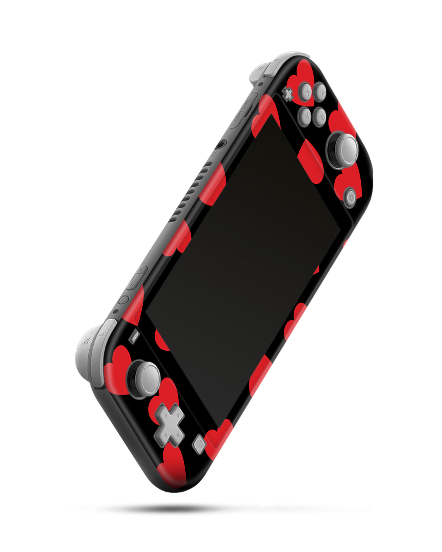 Repeating Hearts Konsolen Aufkleber für Nintendo Switch Lite: Seitenansicht