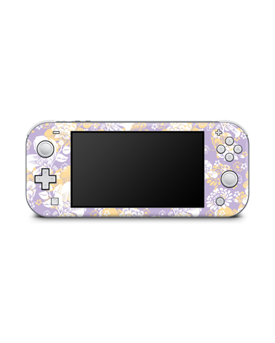 Lavender Floral Konsolen Aufkleber für Nintendo Switch Lite: Frontansicht