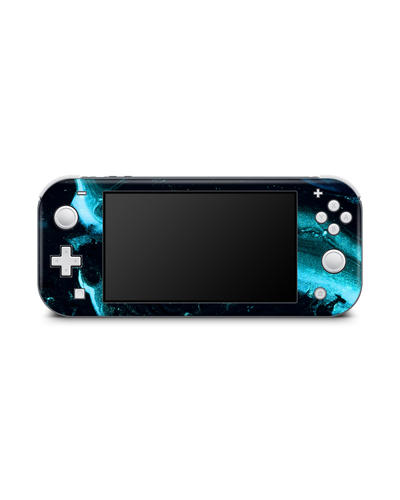 Deep Turquoise Sparkle Konsolen Aufkleber für Nintendo Switch Lite: Frontansicht