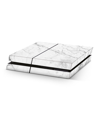 White Marble Konsolen Aufkleber für Sony PlayStation 4