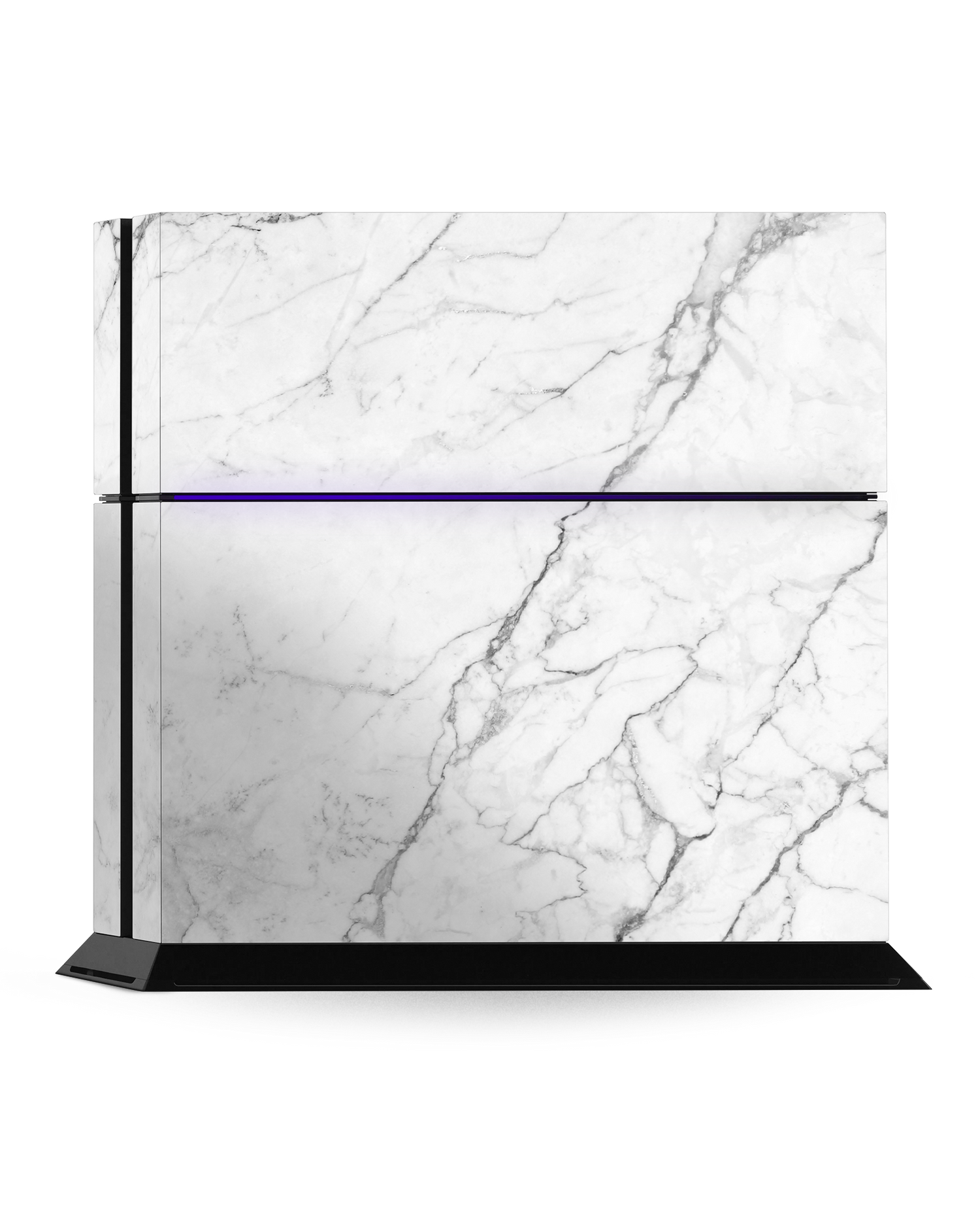 White Marble Konsolen Aufkleber für Sony PlayStation 4 stehend