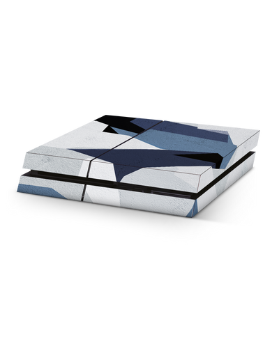 Geometric Camo Blue Konsolen Aufkleber für Sony PlayStation 4