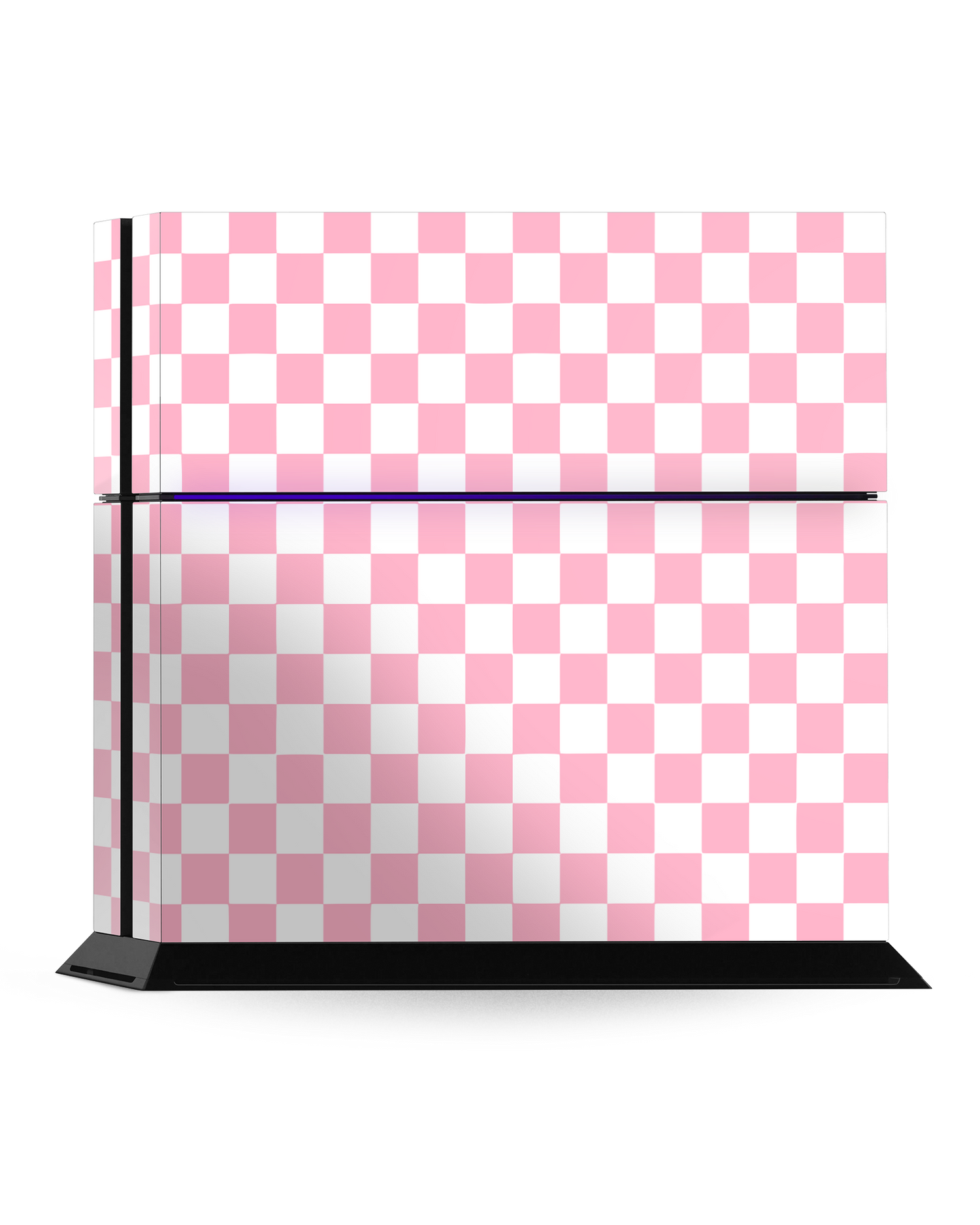 Pink Checkerboard Konsolen Aufkleber für Sony PlayStation 4 stehend